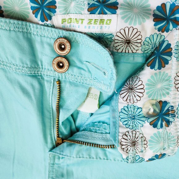 Vintage Light Blue/Teal Capri Pants - Picture 7 of 8